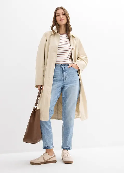 Mom-jeans High Waist, Low Stretch, cropped, bonprix