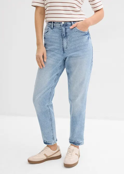 Mom-jeans High Waist, Low Stretch, cropped, bonprix