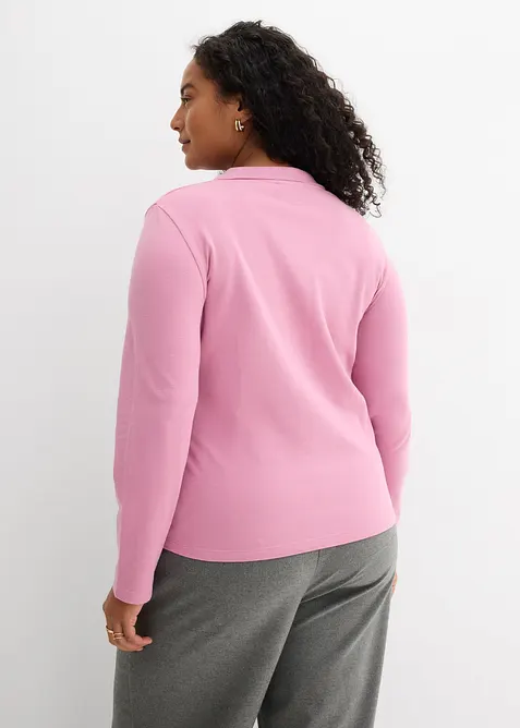 Pik&eacute;-poloskjorte i ren &oslash;kologisk bomull, bonprix