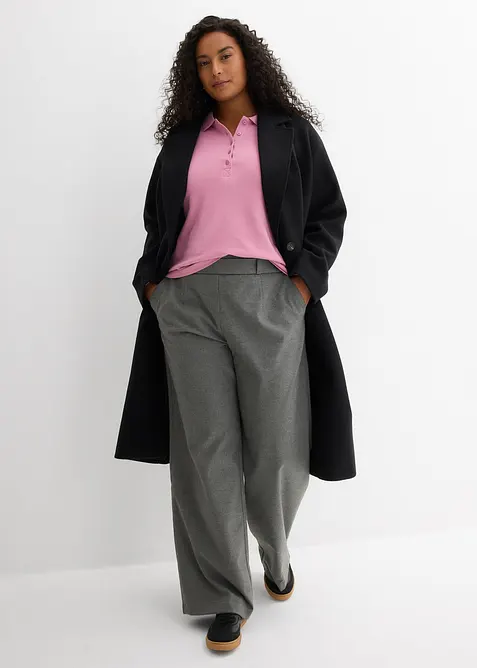 Pik&eacute;-poloskjorte i ren &oslash;kologisk bomull, bonprix