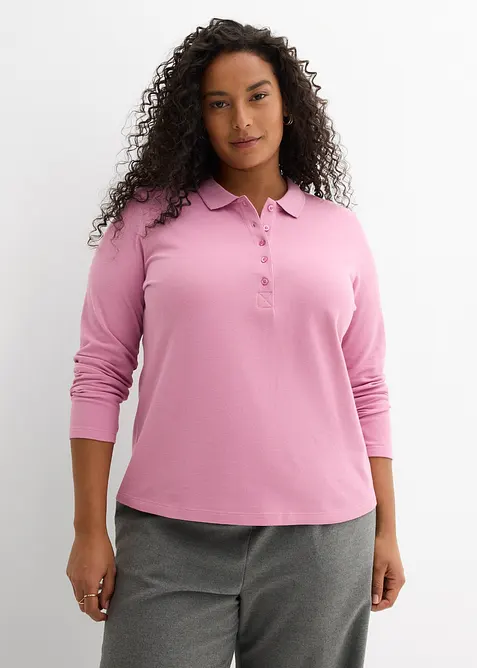 Pik&eacute;-poloskjorte i ren &oslash;kologisk bomull, bonprix