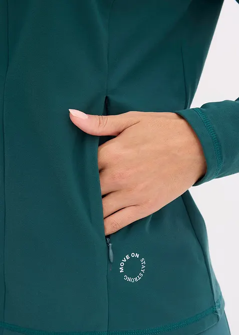 Varmende funksjonsjakke med kort glidel&aring;s, hurtigt&oslash;rkende, bonprix