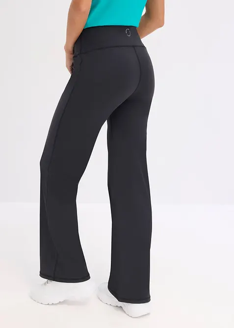 Treningsleggings av fast bomullsaktig materiale og med rette ben, bonprix