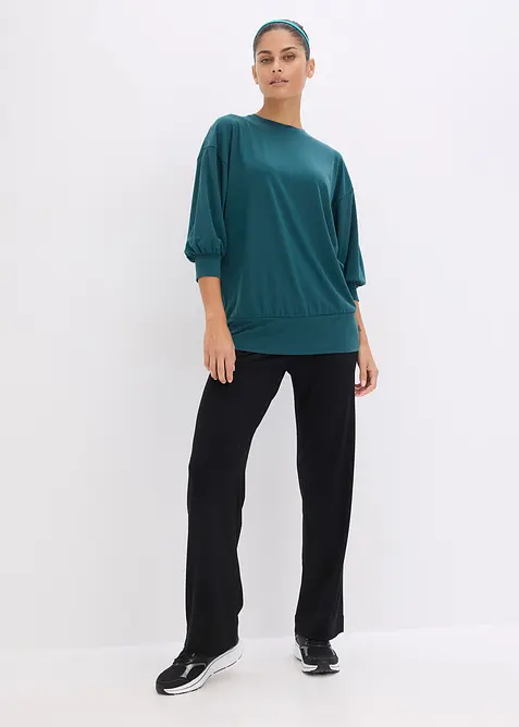 Oversized treningstopp med 3/4-lange ermer, hurtigt&oslash;rkende, bonprix