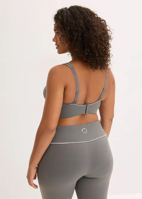 Trenings-BH med middels hold og bomullsaktig materiale med hold, bonprix