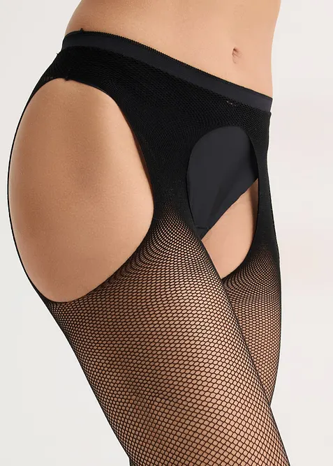 Str&oslash;mpebukse med b&aring;nd og belte 30 DEN, bonprix