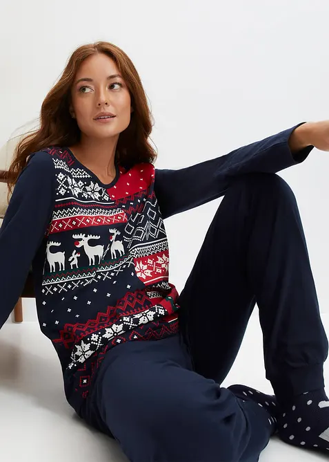 Pyjamas i 100% bomull, bonprix