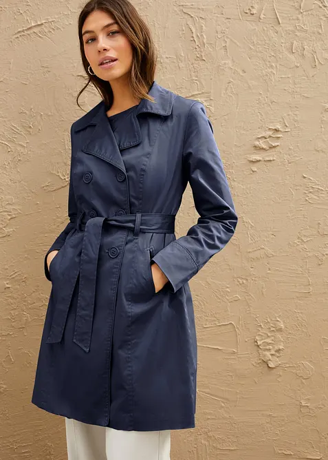 Trenchcoat i bomull, bonprix