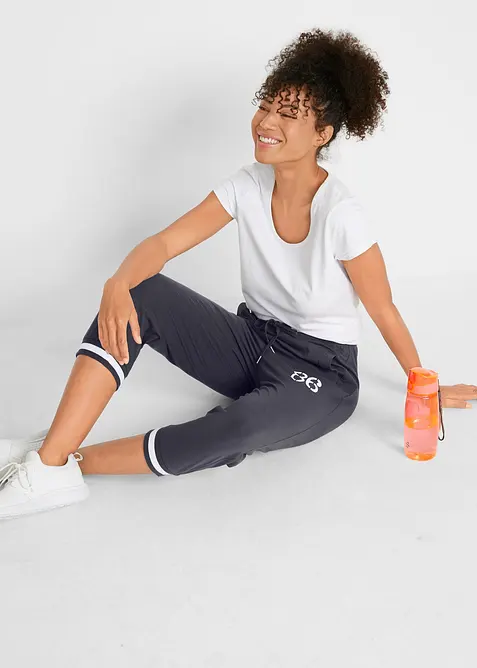 3/4-joggebukse i bomullsmiks, bonprix