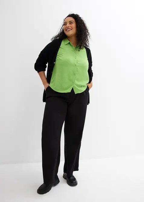 Boxy bluse i lett kreppet materiale, bonprix