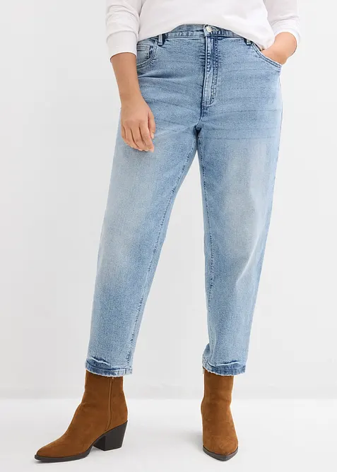 Mom-jeans High Waist, Low Stretch, cropped, bonprix