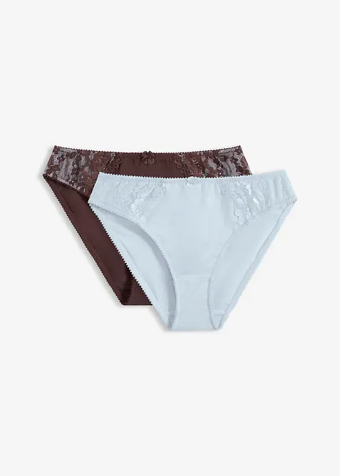 Truse med delikate blonder (2-pack), bonprix