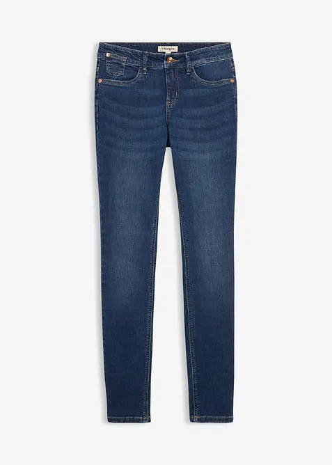 Skinny jeans Mid Waist, i &oslash;kologisk bomull, bonprix