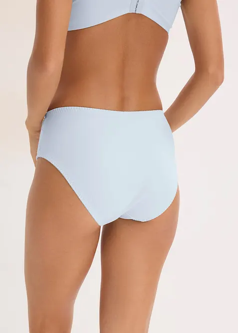 Truse med h&oslash;y midje og delikate blonder (2-pack), bonprix