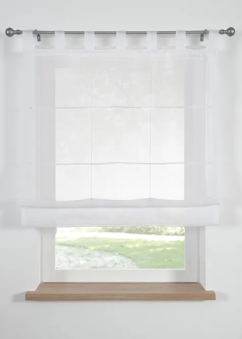 Foldegardin i lett voile, bonprix