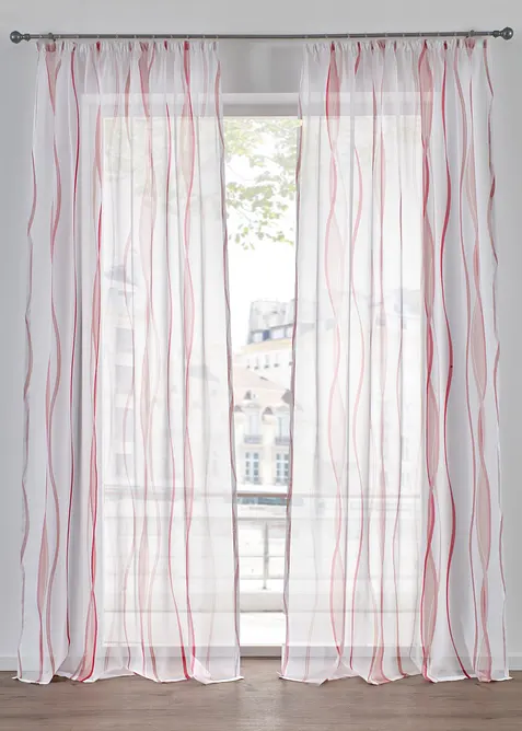 Gardin med b&oslash;lgem&oslash;nster (1-pack), bonprix