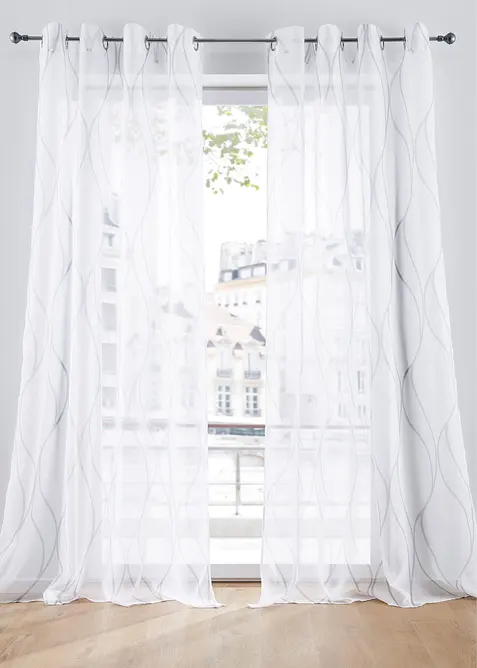 Gardin med b&oslash;lgem&oslash;nster, f&aring;s ogs&aring; i ekstra lang (1-pack), bonprix