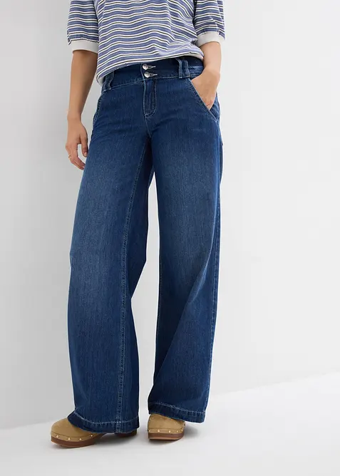 Wide-Leg-jeans High Waist, Super Soft, bonprix
