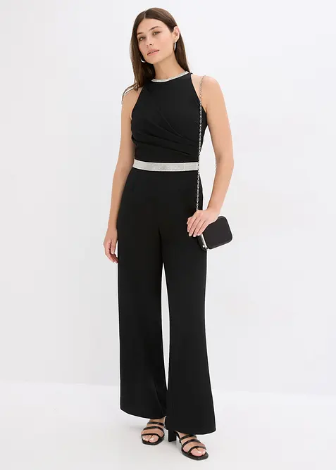 Jumpsuit i strukturert krepp, bonprix