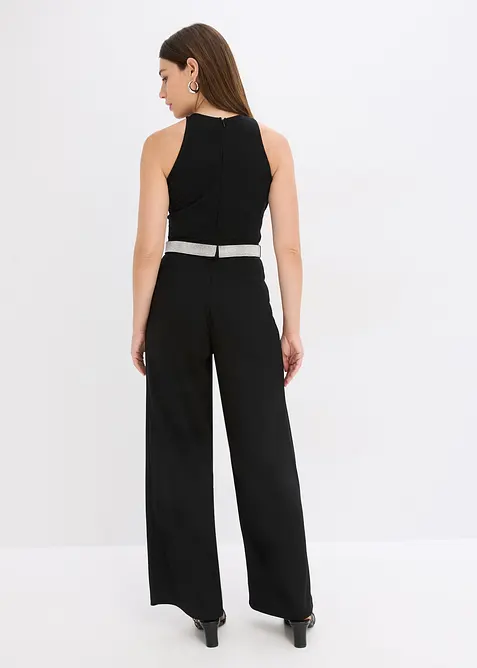 Jumpsuit i strukturert krepp, bonprix