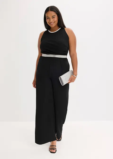 Jumpsuit i strukturert krepp, bonprix