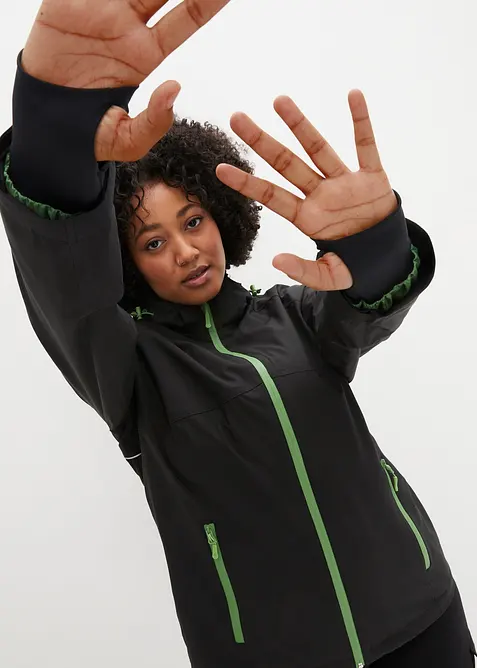 Vanntett funksjonsjakke med reflekterende detaljer, bonprix