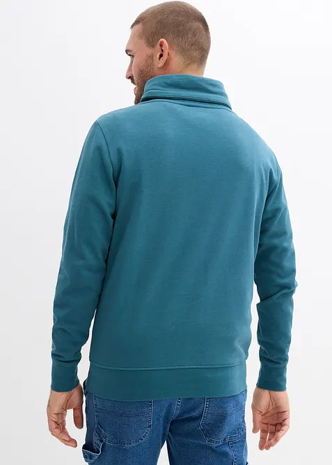 Sweatshirt med sjalskrage av 100% &oslash;kologisk bomull, bonprix