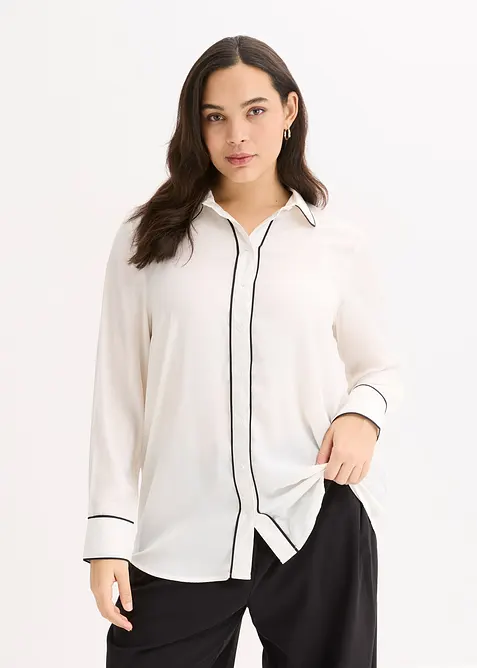 Bluse av lett sateng, bonprix