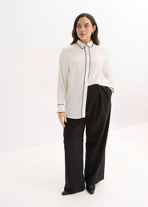 Bluse av lett sateng, bonprix