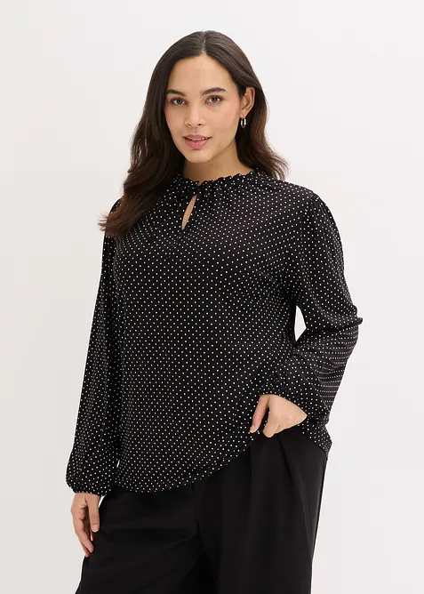 Langermet topp i viskosemiks, bonprix