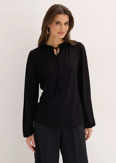 Langermet topp i viskosemiks, bonprix