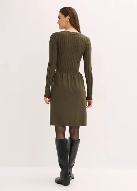 Strikkekjole av viskosemiks, bonprix