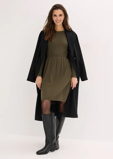 Strikkekjole av viskosemiks, bonprix