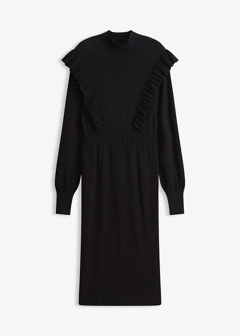 Strikket kjole i viskosemiks, bonprix