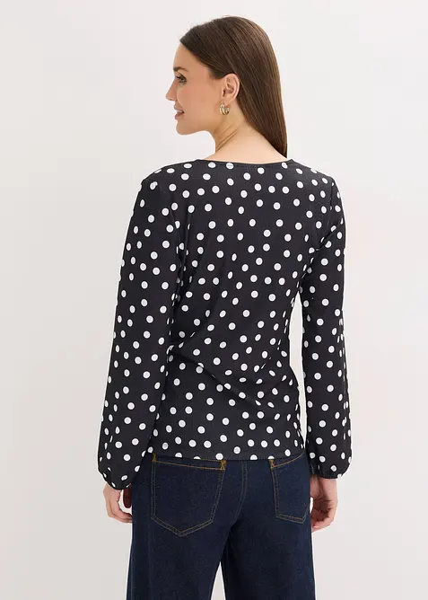 Langermet topp i strukturert jersey, bonprix