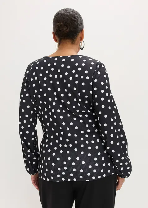 Langermet topp i strukturert jersey, bonprix