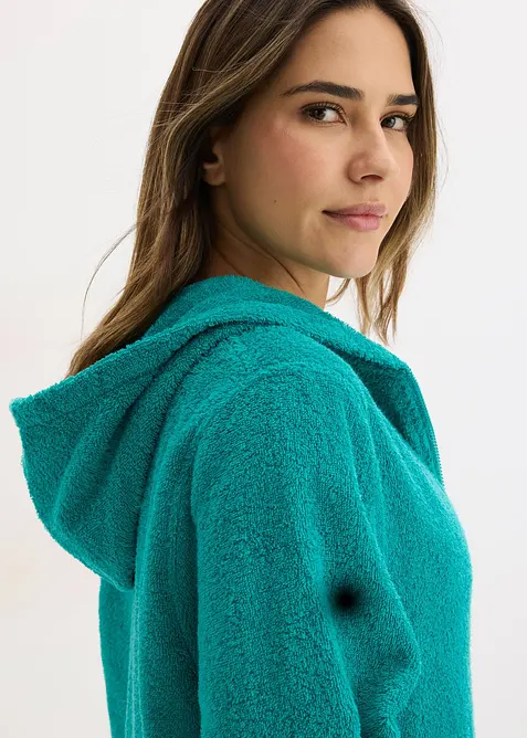 Badek&aring;pe i frott&eacute;  av &oslash;kologisk bomull, med glidel&aring;s, bonprix