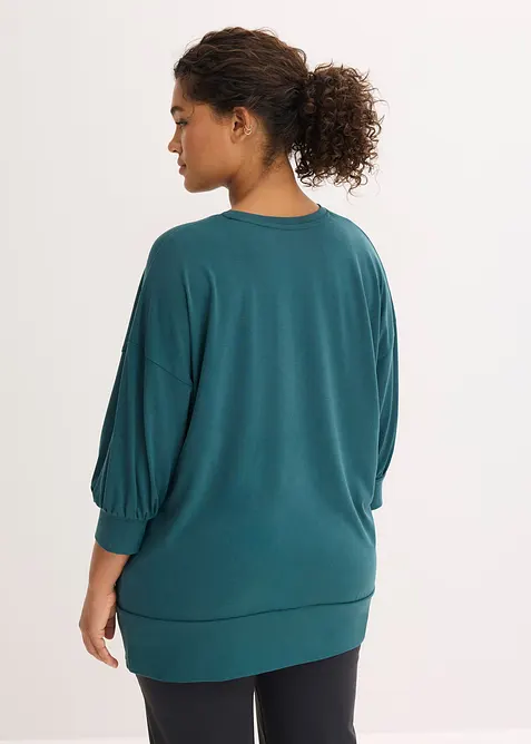 Oversized treningstopp med 3/4-lange ermer, hurtigt&oslash;rkende, bonprix