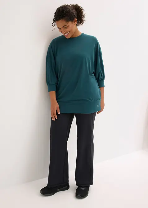 Oversized treningstopp med 3/4-lange ermer, hurtigt&oslash;rkende, bonprix