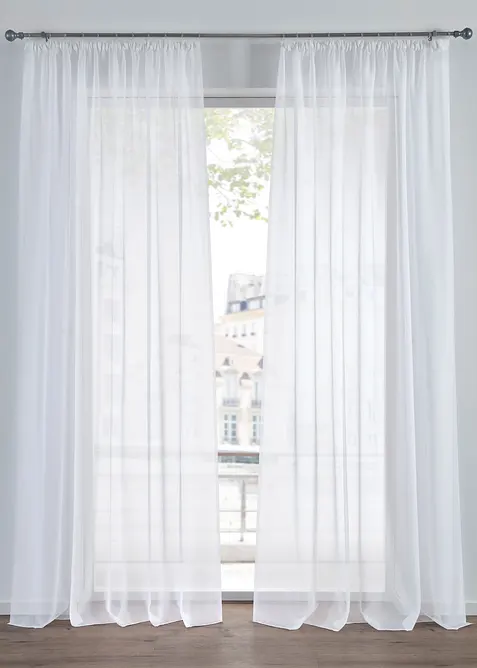Gardiner i lett voile (2-pack), bonprix