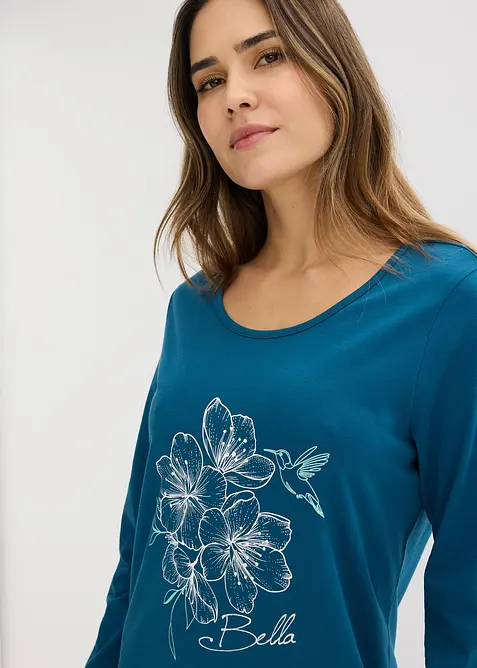 Nattskjorte i 100% bomull, bonprix