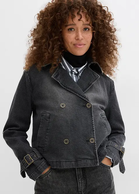 Denimjakke i trenchcoat-stil, bonprix