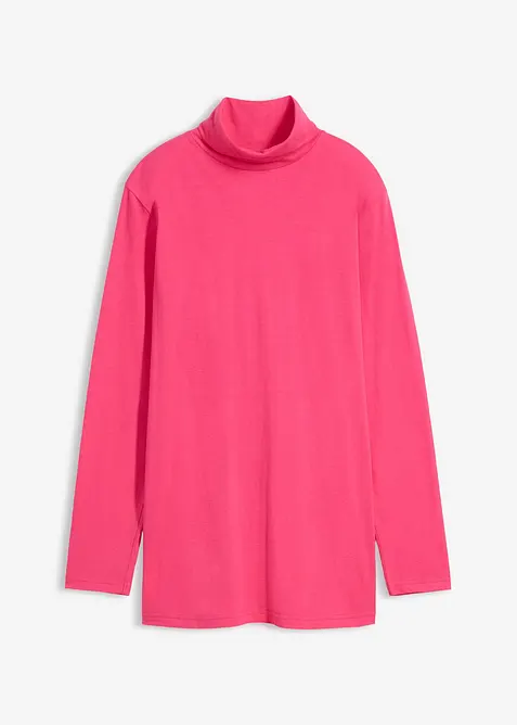 Topp i &oslash;kologisk bomull med h&oslash;y hals, bonprix