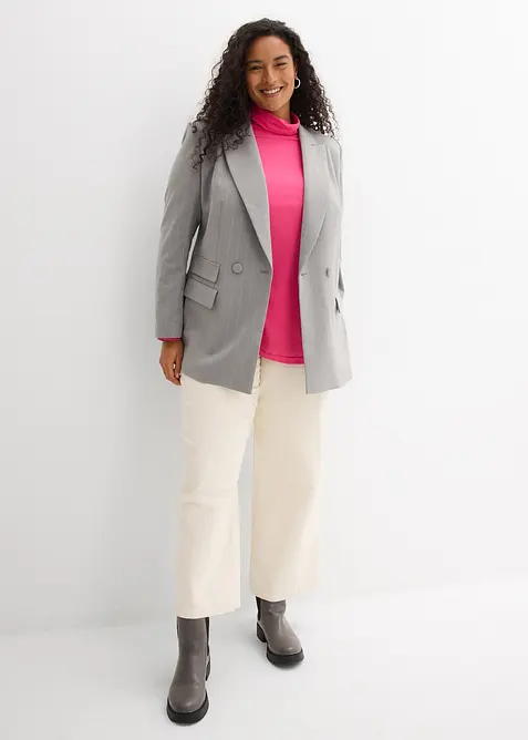 Topp i &oslash;kologisk bomull med h&oslash;y hals, bonprix