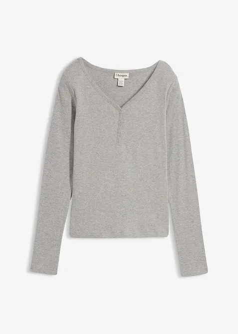 Langermet topp i 100% &oslash;kologisk bomull, bonprix