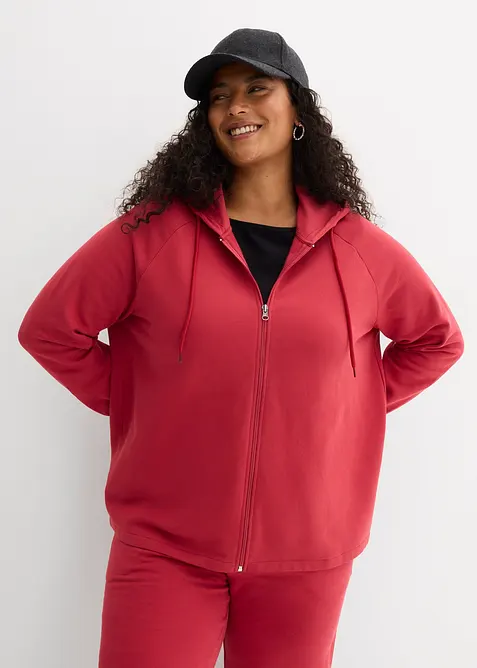 Sweatjakke i 100% &oslash;kologisk bomull, bonprix