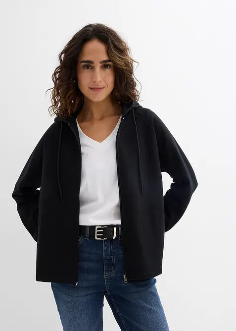 Sweatjakke i 100% &oslash;kologisk bomull, bonprix