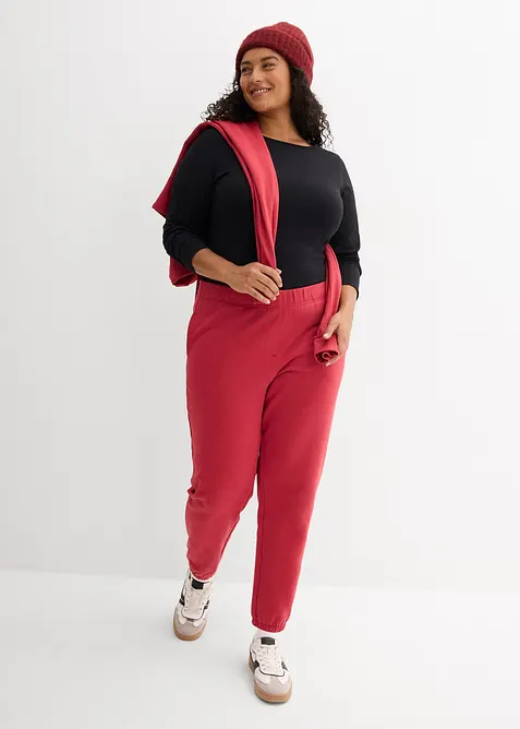 Joggebukse i 100% &oslash;kologisk bomull (2-pack), bonprix