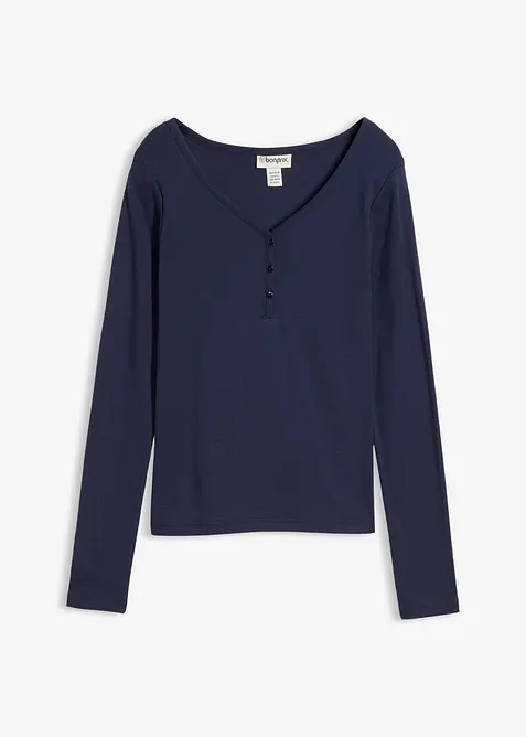 Langermet topp i 100% &oslash;kologisk bomull, bonprix