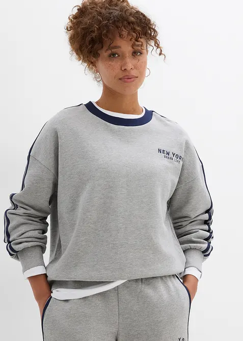Oversized sweatshirt i myk bomullsmiks, bonprix